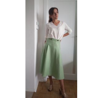 Linen enzyme washed 170 g light green