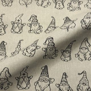 Decoration fabric Linenlook premium Tomte Jolly Line