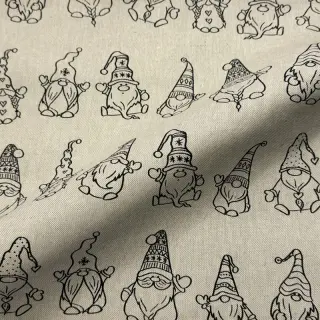 Decoration fabric Linenlook premium Tomte Jolly Line
