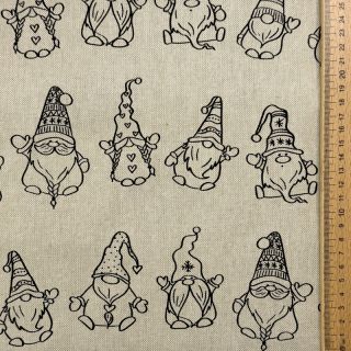 Decoration fabric Linenlook premium Tomte Jolly Line