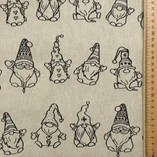 Decoration fabric Linenlook premium Tomte Jolly Line