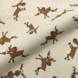 Decoration fabric Linenlook premium Moose Funny Comic