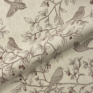 Decoration fabric Linenlook premium Branch Bird Song