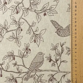 Decoration fabric Linenlook premium Branch Bird Song
