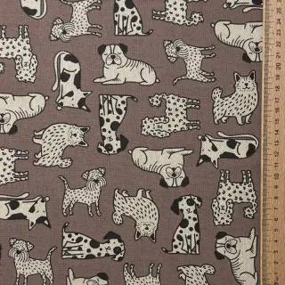 Decoration fabric Linenlook premium Dog Wildlife Art
