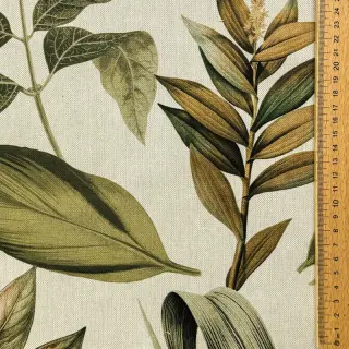Decoration fabric premium Linenlook Botanic Bold Leaf digital print