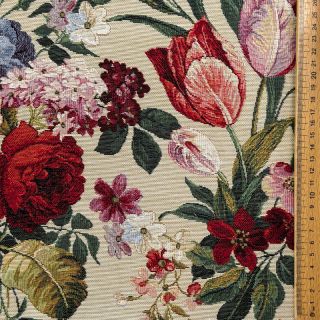 Decoration fabric GOBELIN PREMIUM Rose Tullip Bouquet