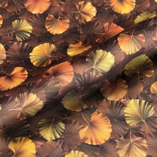 Decoration fabric VELVET Ginko Biloba Leaf
