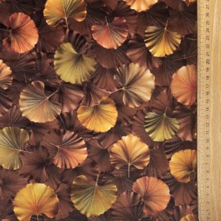 Decoration fabric VELVET Ginko Biloba Leaf