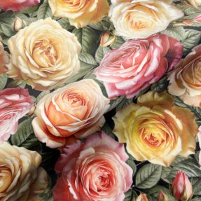 Decoration fabric VELVET Romantic Rose Charm