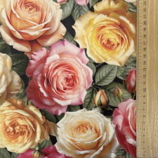 Decoration fabric VELVET Romantic Rose Charm