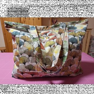 Decoration fabric premium Linenlook Elegant ginko digital print