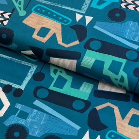 Cotton fabric Vehicles petrol digital print