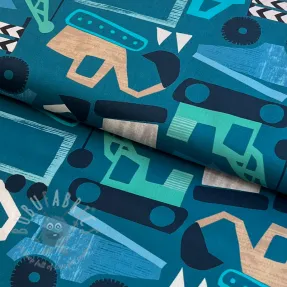 Cotton fabric Vehicles petrol digital print