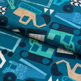 Cotton fabric Vehicles petrol digital print