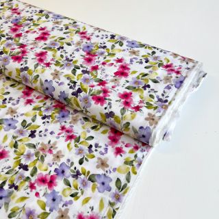 Viscose RADIANCE Flower Uma white digital print