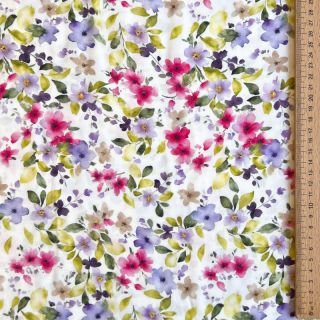 Viscose RADIANCE Flower Uma white digital print