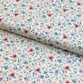 Cotton fabric Flowers Tara off white design B digital print