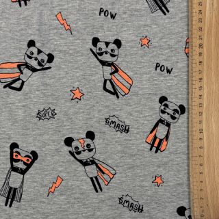 Jersey NEON Super heroes light grey melange