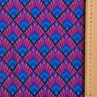 Viscose RADIANCE Graphic navy digital print