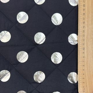 Stepped fabric FOIL Dot navy