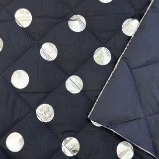 Stepped fabric FOIL Dot navy