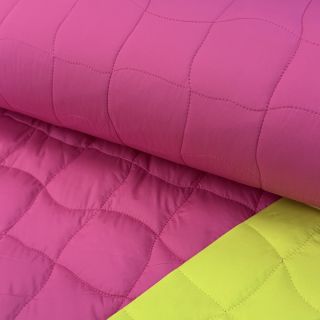 Stepped fabric Graphic square pink lime