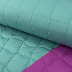 Stepped fabric Graphic square cyan cerise