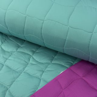 Stepped fabric Graphic square cyan cerise