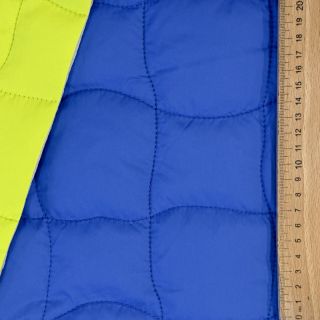 Stepped fabric Graphic square cobalt lime