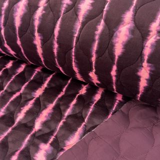 Stepped fabric VELVET Stripes cerise