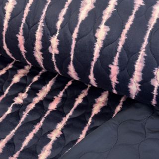 Stepped fabric VELVET Stripes navy