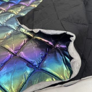 Stepped fabric FOIL Rainbow multi