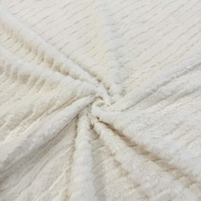 Faux fur Stripes ecru