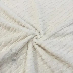 Faux fur Stripes ecru