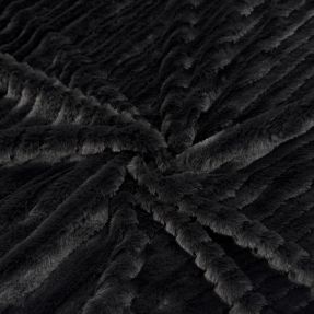 Faux fur Stripes anthracite