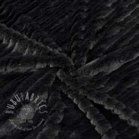 Faux fur Stripes anthracite