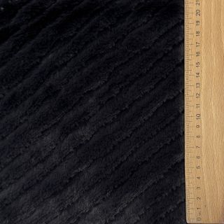 Faux fur Stripes anthracite