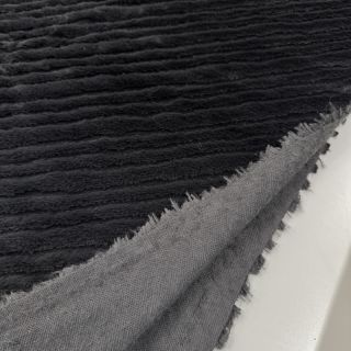 Faux fur Stripes anthracite