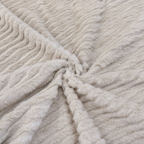 Faux fur Stripes beige