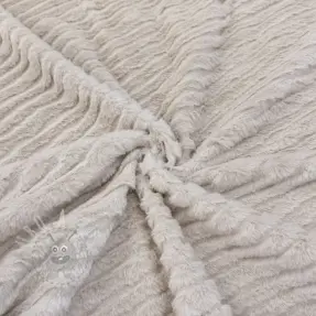 Faux fur Stripes beige
