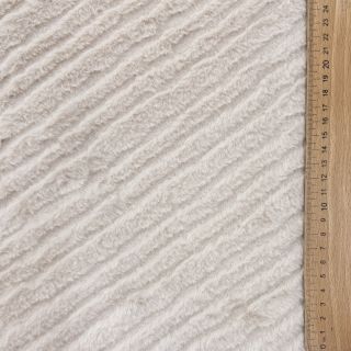 Faux fur Stripes beige