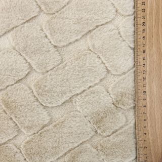 Faux fur Abstract ecru