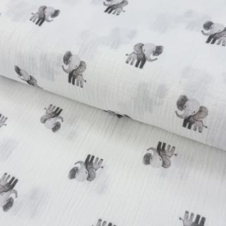Double gauze/muslin Animals design A digital print ORGANIC