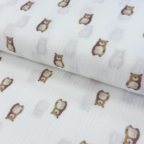 Double gauze/muslin Animals design B digital print ORGANIC