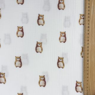Double gauze/muslin Animals design B digital print ORGANIC