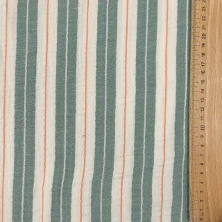 Double gauze/muslin YARN DYED Line green