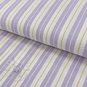 Double gauze/muslin YARN DYED Line purple