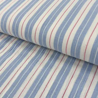 Double gauze/muslin YARN DYED Line blue