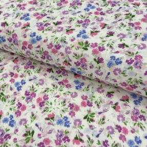 Double gauze/muslin Flower Michaela off white digital print